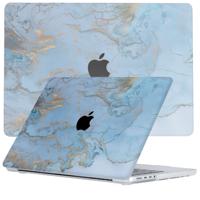 Lunso MacBook Pro 14 inch (2021-2024) cover hoes - case - Marble Ariel - thumbnail