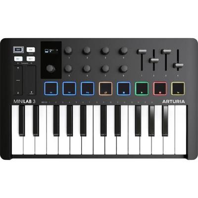 Arturia MiniLab 3 Keyboard Zwart Arturia MiniLab 3 Keyboard Zwart
