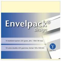 Dubbele kaart Papyrus Envelpack Design vierkant 130x130mm ivoor 894460 set van 10 - thumbnail