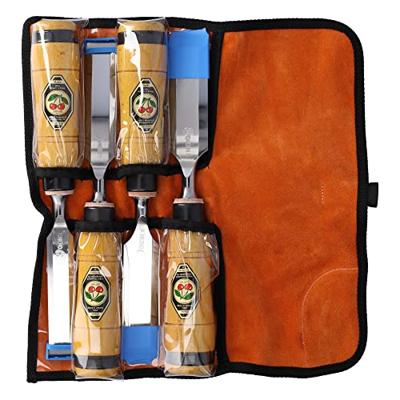 Kirschen 1958000 Set timmermansbeitels 4-delig, in velours tas Kirschen 1958000 Set timmermansbeitels 4-delig, in velours tas