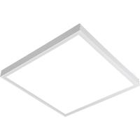 LED Paneel - Aigi Clena - 60x60 Helder/Koud Wit 6000K - 40W Opbouw Vierkant - Mat Wit - Flikkervrij - thumbnail