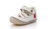 Leren baby sandalen Sushy Originel Softers KICKERS® wit - thumbnail