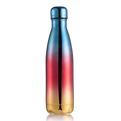 Thermische beker vacuüm kolf warmte waterfles draagbare roestvrijstalen sport ketel capaciteit: 500ml (blauw rood goud)