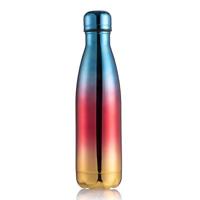 Thermische beker vacuüm kolf warmte waterfles draagbare roestvrijstalen sport ketel capaciteit: 500ml (blauw rood goud) - thumbnail