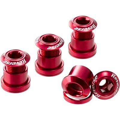 Reverse Chainring Schroeven Kit (4x) - Rood