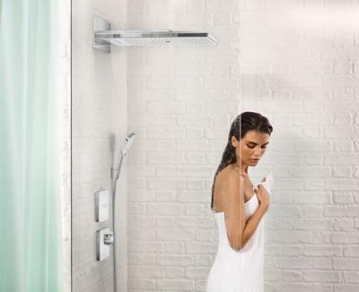Hansgrohe Muuraansluitbocht FixFit Square met Terugslagklep Chroom - thumbnail