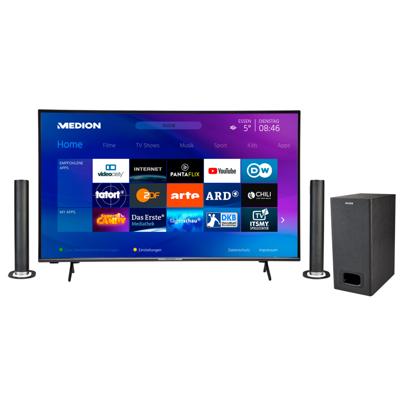 BundelDEAL ! LIFE® X14306 43 inch Ultra HD Smart-TV & P61220 Bluetooth Soundbar met Subwoofer BundelDEAL ! LIFE® X14306 43 inch Ultra HD Smart-TV & P61220 Bluetooth Soundbar met Subwoofer