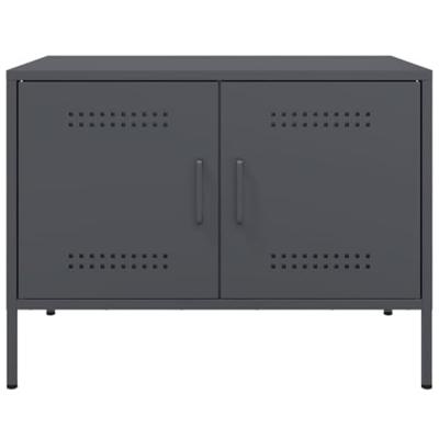 Tv-meubelen 2 st 68x39x50,5 cm staal antracietkleurig