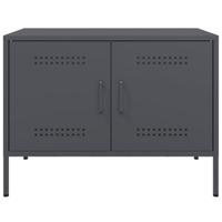 Tv-meubelen 2 st 68x39x50,5 cm staal antracietkleurig - thumbnail