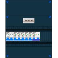 SEP 5 groepenkast 5 aardlekautomaten B16 30mA + kookgroep aardlekautomaat B16 30Ma 400V - thumbnail