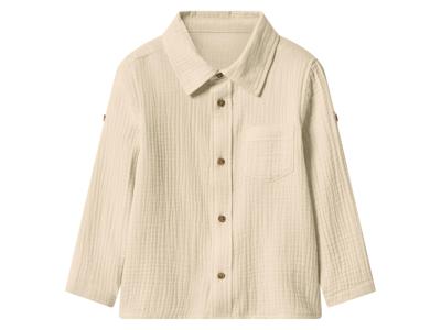 lupilu Mousseline kinder overhemd (Beige, 110/116)