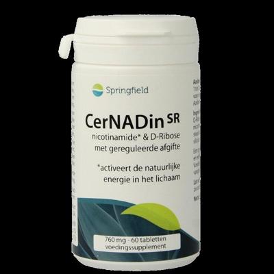 Springfield Cernadin SR nicotinamide & D-ribose 760mg 60 Tabletten Springfield Cernadin SR nicotinamide & D-ribose 760mg 60 Tabletten