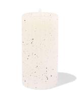 HEMA Led-stompkaars ⌀7.5x15cm ribbel spikkel ivoor (ivoor) - thumbnail