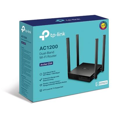 TP-Link Archer C54 draadloze router Fast Ethernet Dual-band (2.4 GHz / 5 GHz) Zwart