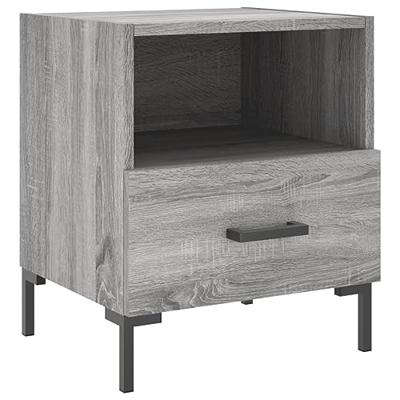Nachtkastjes 2 st 40x35x47,5 cm bewerkt hout grijs sonoma eiken Nachtkastjes 2 st 40x35x47,5 cm bewerkt hout grijs sonoma eiken