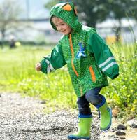 Playshoes regenjas Dino Groen Maat - thumbnail