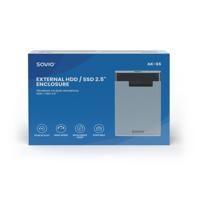 Savio 2,5" externe HDD/SSD-behuizing, USB 3.0, transparant, AK-66 - thumbnail