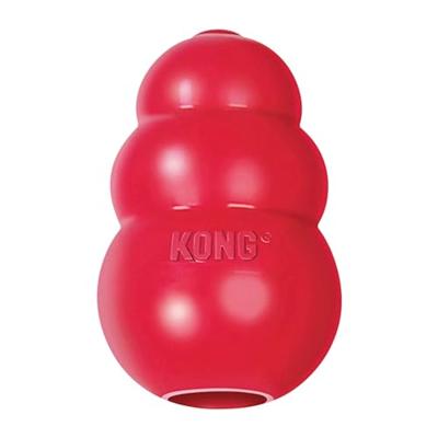 Kong classic - snackbal honden speelgoed - rubber - 10.16cm - rood - maat l Kong classic - snackbal honden speelgoed - rubber - 10.16cm - rood - maat l