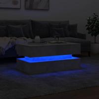 Salontafel met LED-verlichting 90x50x40 cm betongrijs - thumbnail