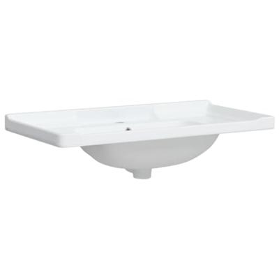 VidaXL Wastafel rechthoekig 91,5x48x23 cm keramiek wit