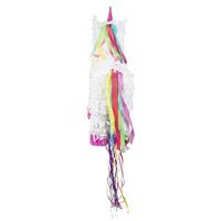 Trekpiñata Eenhoorn Wit - 47x39cm - thumbnail