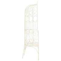 Tuinbank 95 cm ijzer antiekwit - thumbnail