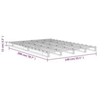 Palletbed massief grenenhout wasbruin 140x200 cm - thumbnail