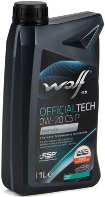 Wolf motorolie "officialtech c5p". motoroil 0w20 1l offi.tech c5p
