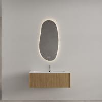 Spiegel Gliss Maya 50x100 cm Verticaal Met LED-verlichting En Spiegelverwarming - thumbnail