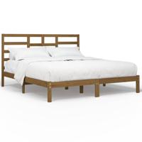 Bedframe massief hout honingbruin 200x200 cm - thumbnail