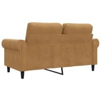 Tweezitsbank 120 cm fluweel bruin - thumbnail