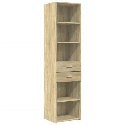 Hoge kast 45x42,5x185 cm bewerkt hout sonoma eikenkleurig