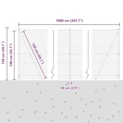VidaXL Afrasteringspaal groen 10 x 1,4 m (36 mm gaas) staal en pvc VidaXL Afrasteringspaal groen 10 x 1,4 m (36 mm gaas) staal en pvc
