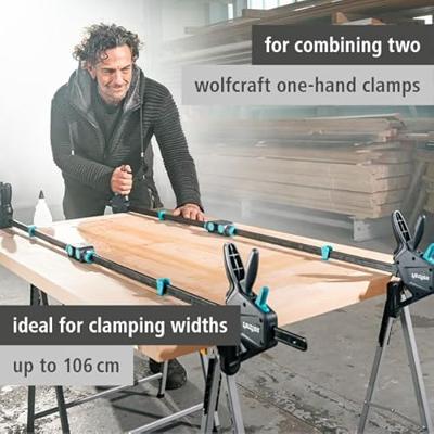 Wolfcraft Eenhandklem SET - Lijmklem PRO MAX 450mm - Lijmtang - Snelspanklem - 8663060