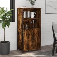 Hoge kast 62x36x121,5 cm bewerkt hout gerookt eikenkleurig - thumbnail