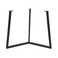 Stalen salononderstel zwart rond ø 62 cm en hoogte 46 cm (2 x 2 cm) - thumbnail