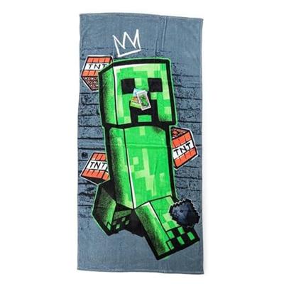 Minecraft Strandlaken Creeper TNT 70 x 140 cm - katoen Minecraft Strandlaken Creeper TNT 70 x 140 cm - katoen