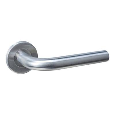 Intersteel DeurklinkQ 02 op rond rozet RVS - 1335.102202