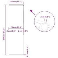 Doucherolgordijn met cassette 80x240 cm stofbreedte 76 cm - thumbnail