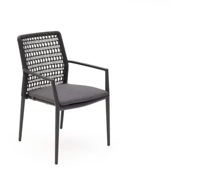 Trestino stapelbare dining tuinstoel latour antraciet