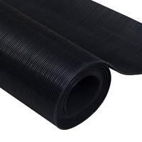 Rubberen anti-slip vloermat 5x1m fijn geribbeld - thumbnail