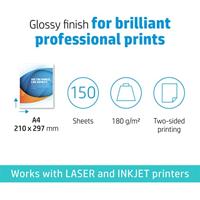 Fotopapier hp 3vk91a a4 laser 180gr glans - thumbnail