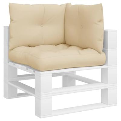 Palletkussens 3 st stof beige - thumbnail