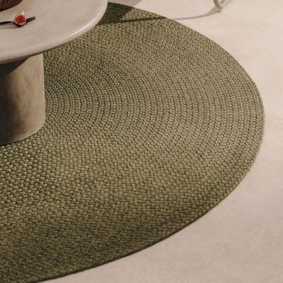 Kave Home Rond Vloerkleed 'Despas' 200cm, kleur Donkergroen