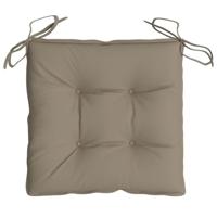 Stoelkussens 2 st 40x40x7 cm oxford stof taupe - thumbnail