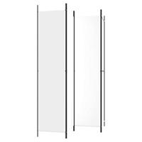 Kamerscherm met 4 panelen 200x220 cm stof wit - thumbnail