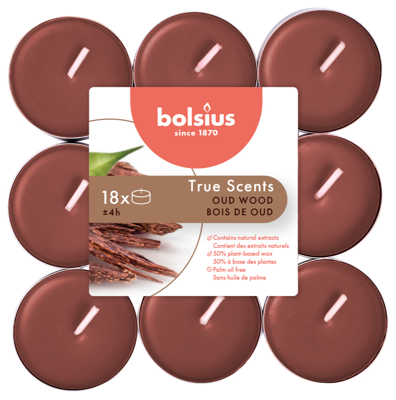 Bolsius True Scents Oud Wood Geurtheelichten Bolsius True Scents Oud Wood Geurtheelichten