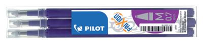 Rollerpenvulling PILOT friXion medium violet set à 3 stuks