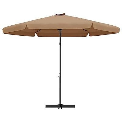 VidaXL Parasol met stalen paal 300 cm taupe