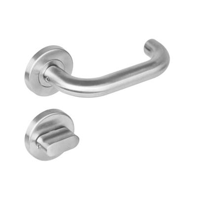 Intersteel Deurkruk Rond op rozet met toilet-/badkamersluiting RVS Intersteel Deurkruk Rond op rozet met toilet-/badkamersluiting RVS